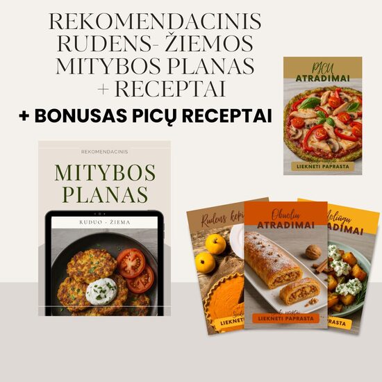 RUDENS KOMBO RINKINYS: Receptai + Mitybos planas